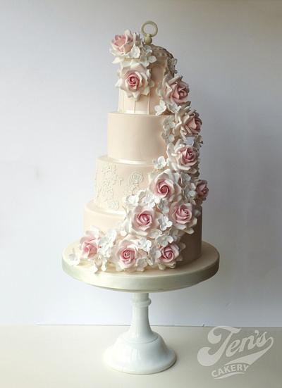 Anita's wedding cake - Cake by Jen's Cakery