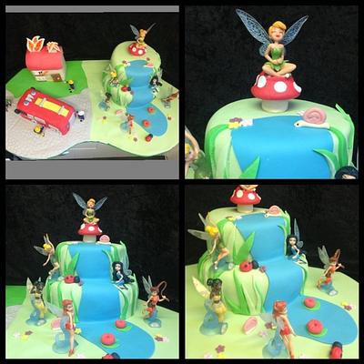 Tinkerbell fairy joint cake - Cake by Kirstie's cakes