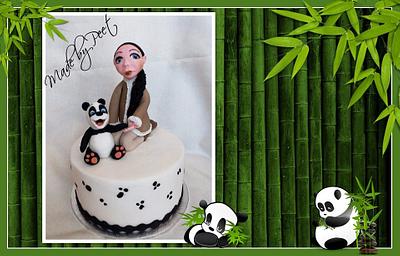 girl with panda bear - Cake by Petra