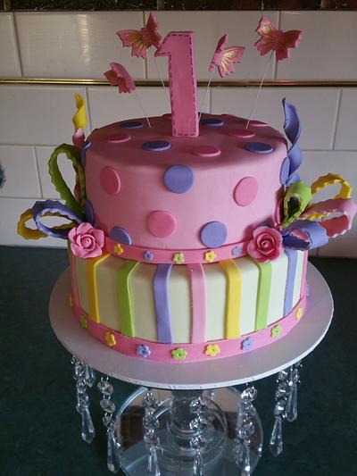 1st birthday cake - Cake by Helen's cakes 