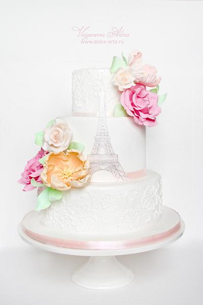 Paris theme wedding cake - Cake by Alina Vaganova