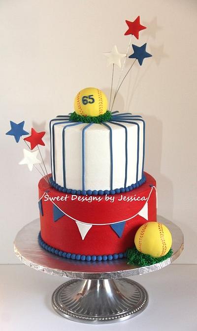 Barbara's 65th - Cake by SweetdesignsbyJesica