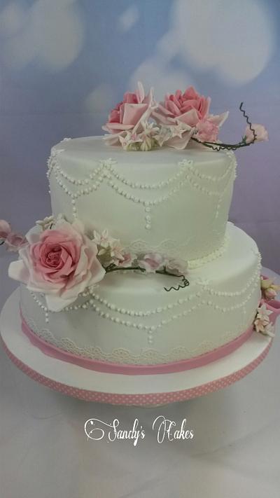 Vintage Weddingcake - Cake by Sandy's Cakes - Torten mit Flair