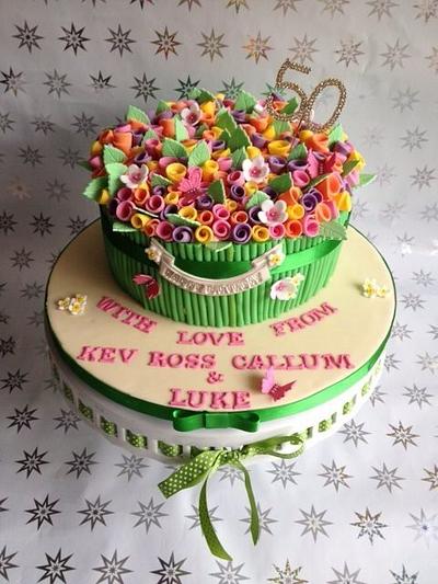 Flower bouquet cake - Cake by SweetDelightsbyIffat