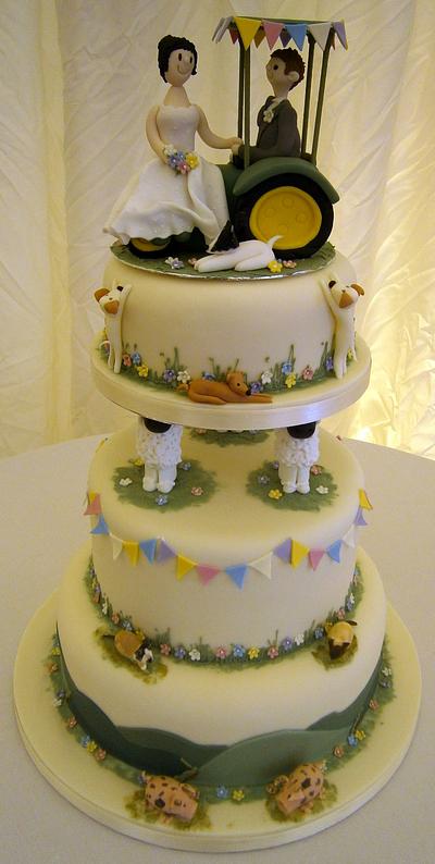 Countryside Wedding Cake - Cake by Annette
