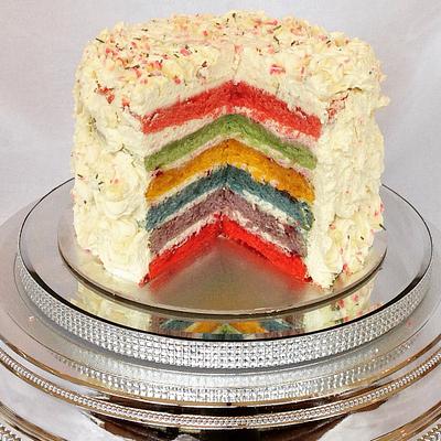 Rainbow Cake - Cake by Adoreacake
