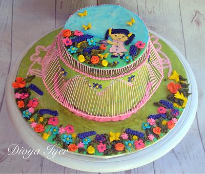 Spring themed cake  - Cake by Divya iyer