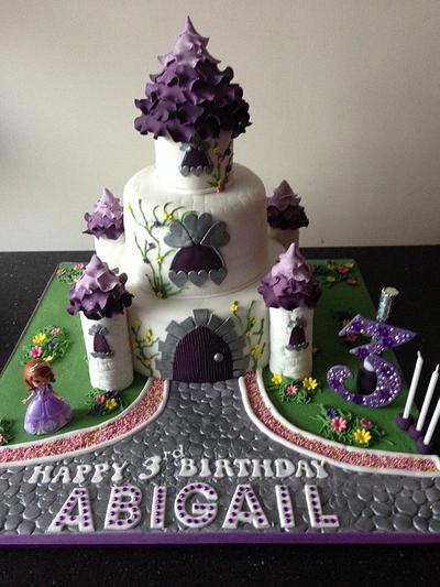 white and purple princess cake - Cake by Donnajanecakes 