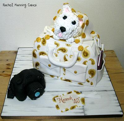 Westie Handbag Cake - Cake by Rachel Manning Cakes