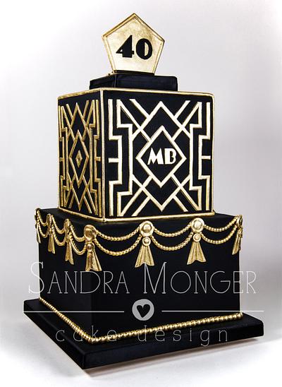 Art Deco Birthday Cake - Cake by Sandra Monger