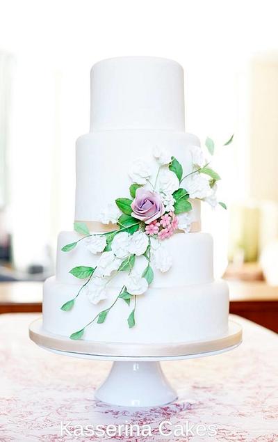 Sweetpea Wedding Cake - Cake by Kasserina Cakes
