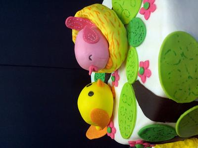Fondant birds in nest - Cake by Tya Mantooth