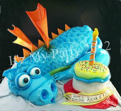 Dimensional Birthday Dragon - Cake by It'z My Party Cakery