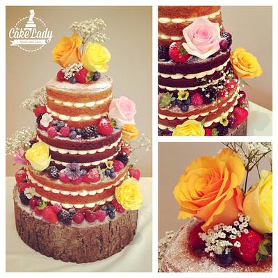Naked Wedding Cake - Cake by The Cake Lady