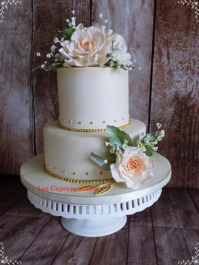 Wedding cake  - Cake by LesCapriceSucres