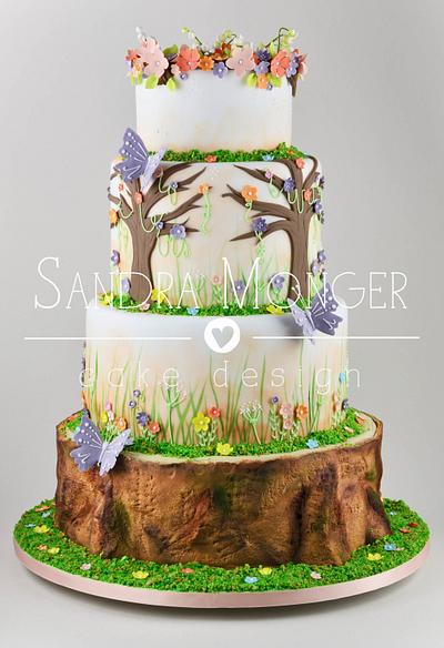 A Midsummer Night's Dream Wedding Cake - Cake by Sandra Monger