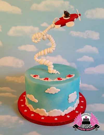 Skywriting Bear Plane Cake - Cake by Cakes ROCK!!!  