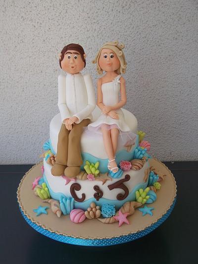 Bolo de Casamento M&J - Cake by Alexsandra Caldeira