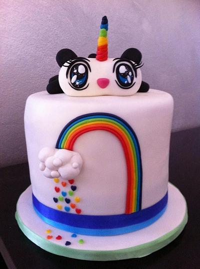 Rainbow pandicorn cake - Cake by Federica