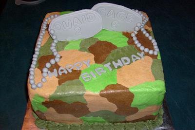 Cammo Cake and Cupcakes - Cake by Pamela