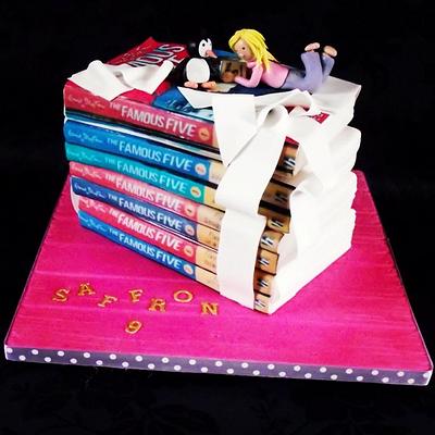 Stack of Famous Five books birthday cake - Cake by Dee