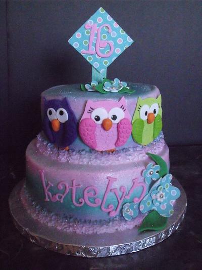 Pastel Owl Cake - Cake by Tya Mantooth