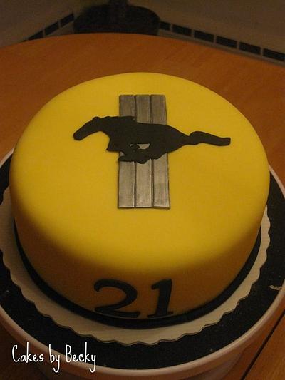 Yellow Mustang Cake - Cake by Becky Pendergraft