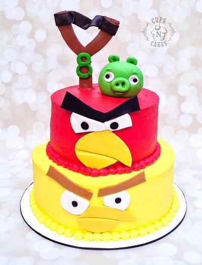 Angry Birds Cake  - Cake by Cups-N-Cakes 
