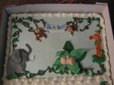 jungle theme baby shower cake - Cake by CC's Creative Cakes and more...