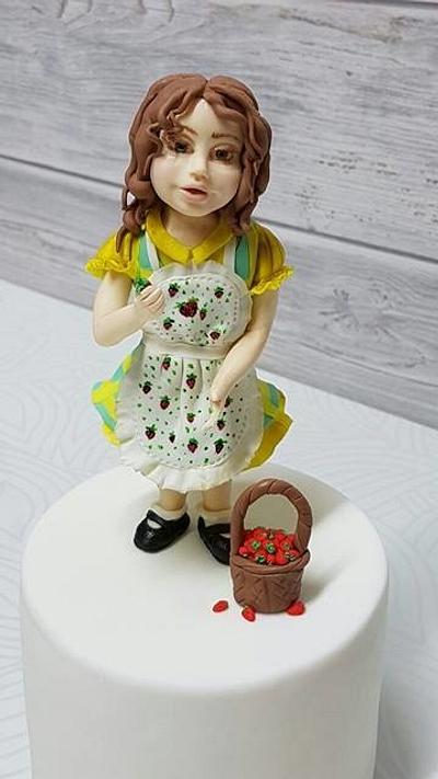 Little Sophie loves strawberries. - Cake by Eleni Orfanidou 