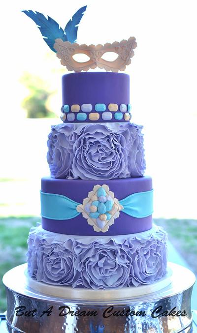 Masquered themed Quinceanera cake - Cake by Elisabeth Palatiello