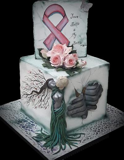 Kiss Of Life - World Cancer Day 2019 Collaboration & Sugarflowers and Cakes in Bloom. - Cake by Anu