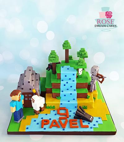 Minecraft Cake - Cake by Rose Dream Cakes