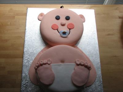 Big Baby Shower Cake - Cake by June ("Clarky's Cakes")