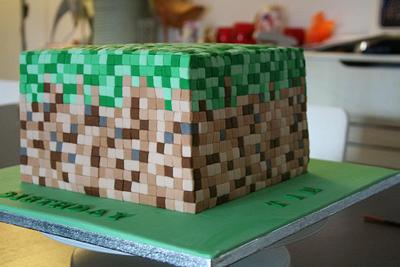 Minecraft Grass block - Cake by Cheryll