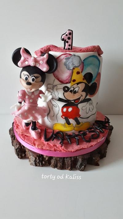 Birthday with Minnie and Mickey Mouse - Cake by Kaliss
