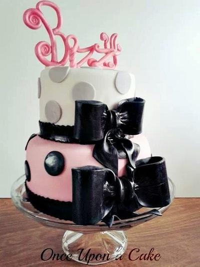 Girly Polka Dot Tiered Cake for Bizzy - Cake by Amanda