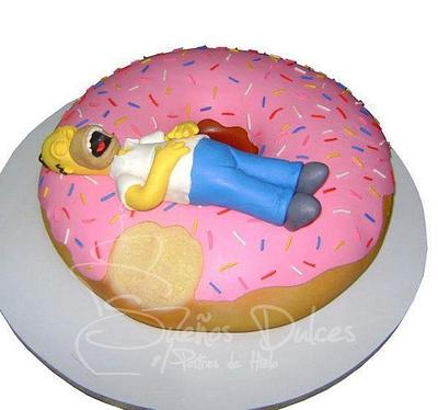 Homero Simpson cake - Cake by Sueños Dulces Bucaramanga