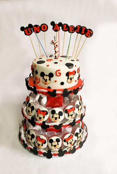 Mickey and Minnie Mouse Cake Tower - Cake by Larisse Espinueva
