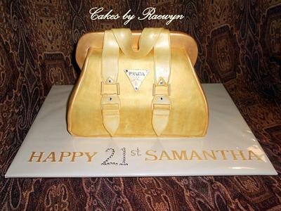 Gold Prada Bag - Cake by Raewyn Read Cake Design