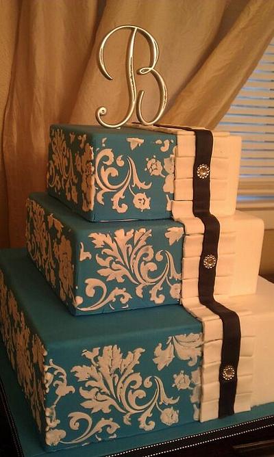 Blue Wedding - Cake by Erica Floyd Bradley