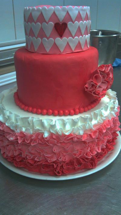Ombre Ruffle Cake.. - Cake by The Cake Shop