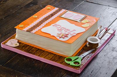 Scrapbook baby shower cake - Cake by Dkn1973