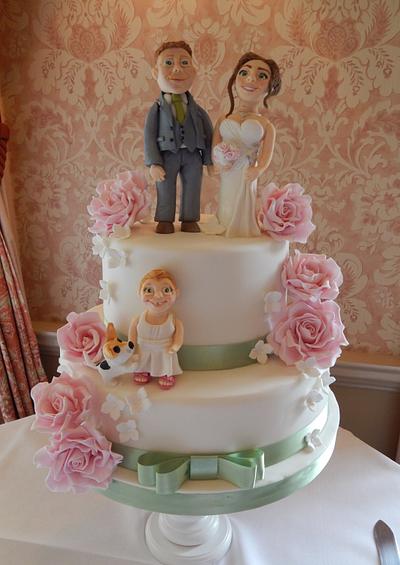 Little family wedding cake - Cake by Elizabeth Miles Cake Design