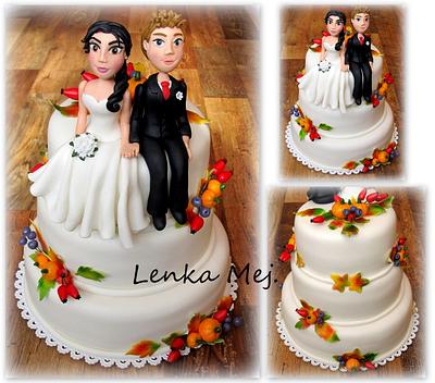 Wedding cake autumn - Cake by Lenka