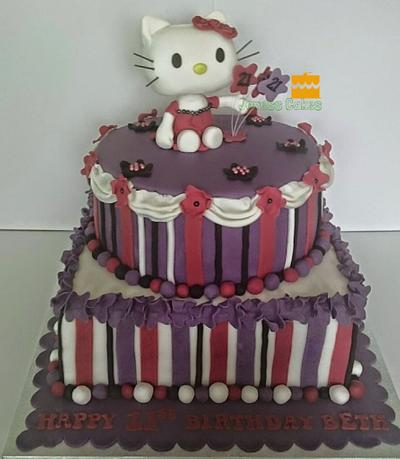Hello Kitty 21st cake - Cake by Joness Cakes