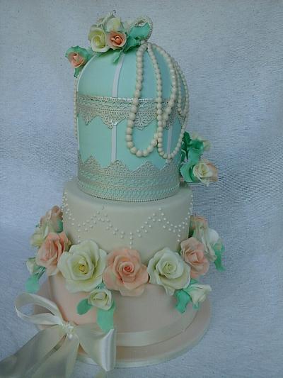 Vintage wedding cake - Cake by Jeanette's Cake Creations and Courses