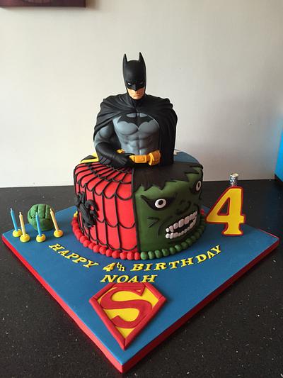 Superheroes cake  - Cake by Donnajanecakes 