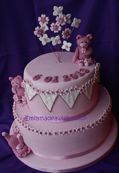 Teddies Christening Cake - Cake by Emilyrose
