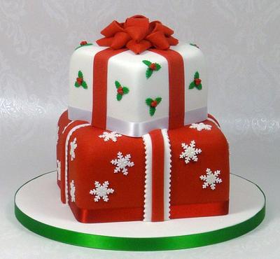 Stacked Christmas Presents Cake - Cake by Ceri Badham
